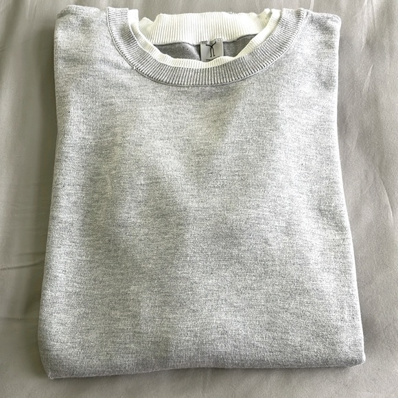 NWOT Tristan Light Grey Viscose Long Sleeved Crew Neck Sweater, Size L - Picture 4 of 13